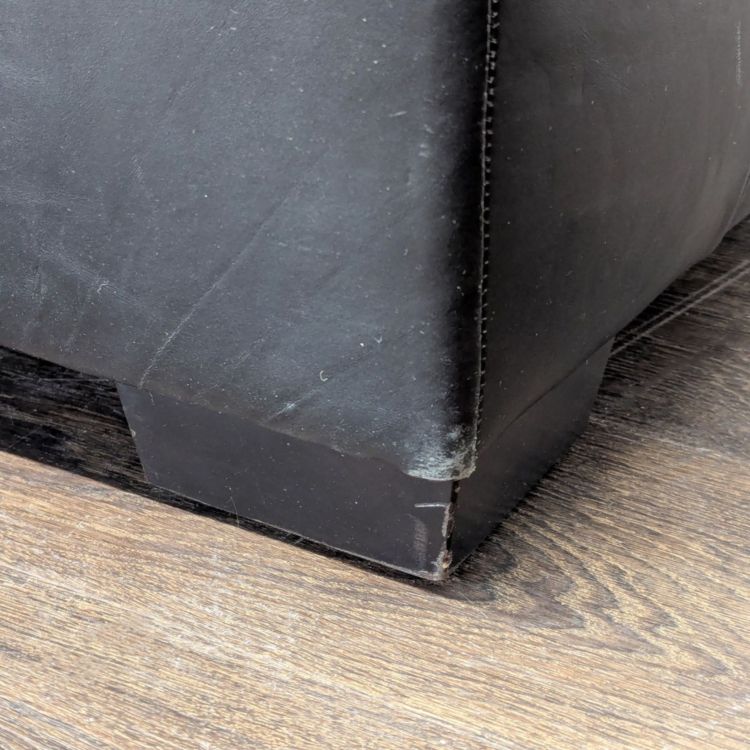 Patchwork Style Leather Ottoman	 - image-4