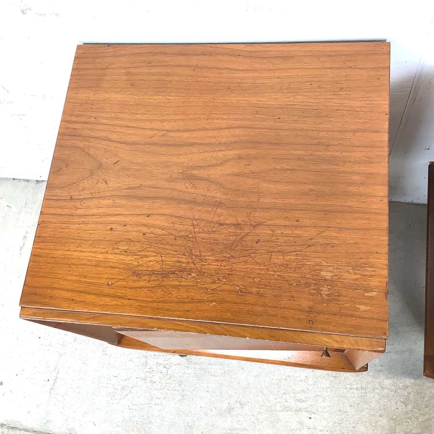 Pair of Vintage Walnut Nightstands | 1960s MCM - image-6