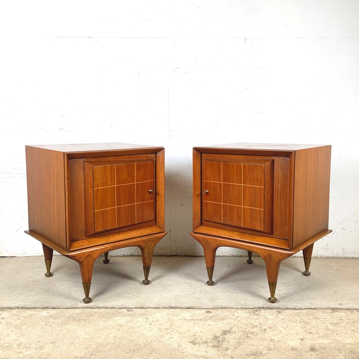 Pair of Vintage Walnut Nightstands | 1960s MCM - image-2