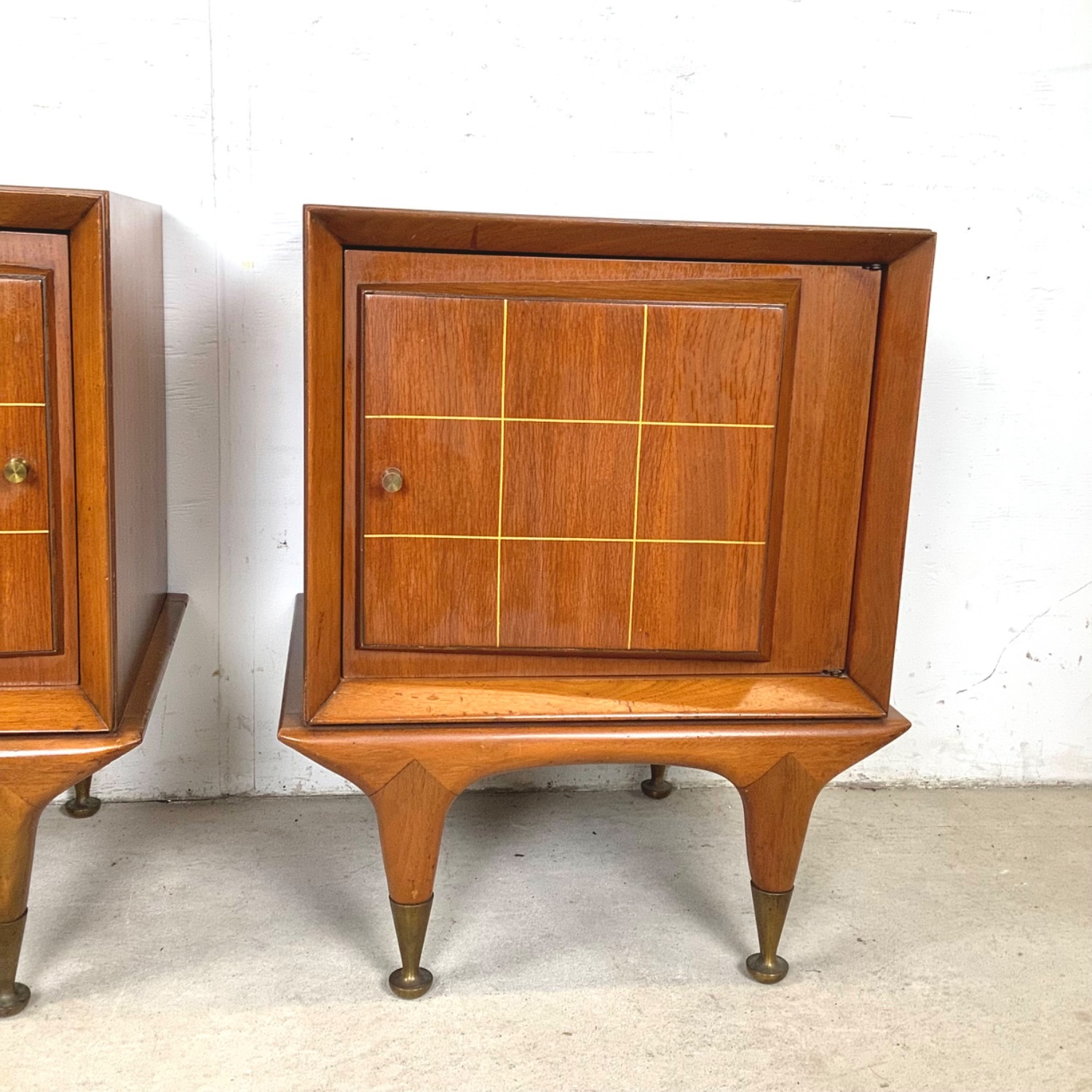 Pair of Vintage Walnut Nightstands | 1960s MCM - image-5