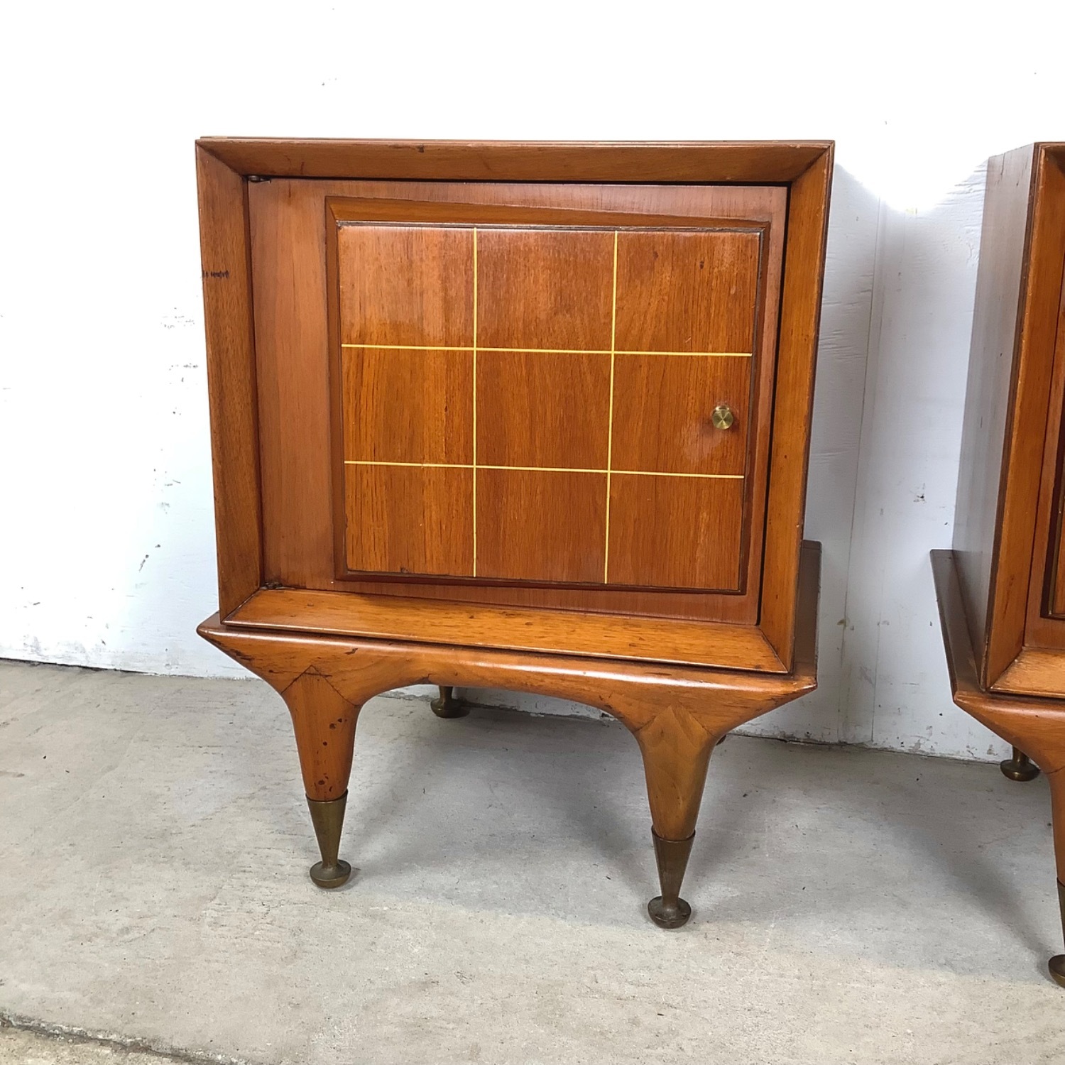 Pair of Vintage Walnut Nightstands | 1960s MCM - image-4