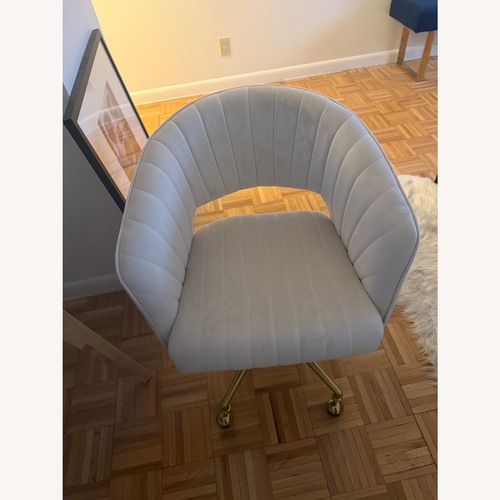 Used Cream Velvet Office Chair for sale on AptDeco