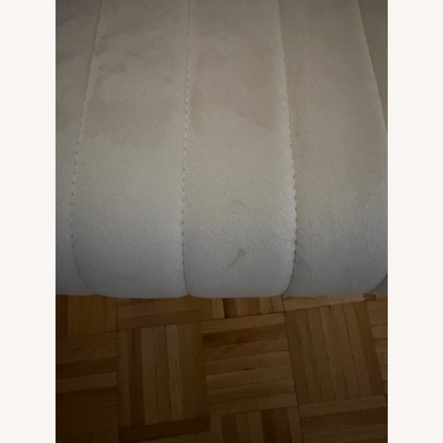 Cream Velvet Office Chair - image-2