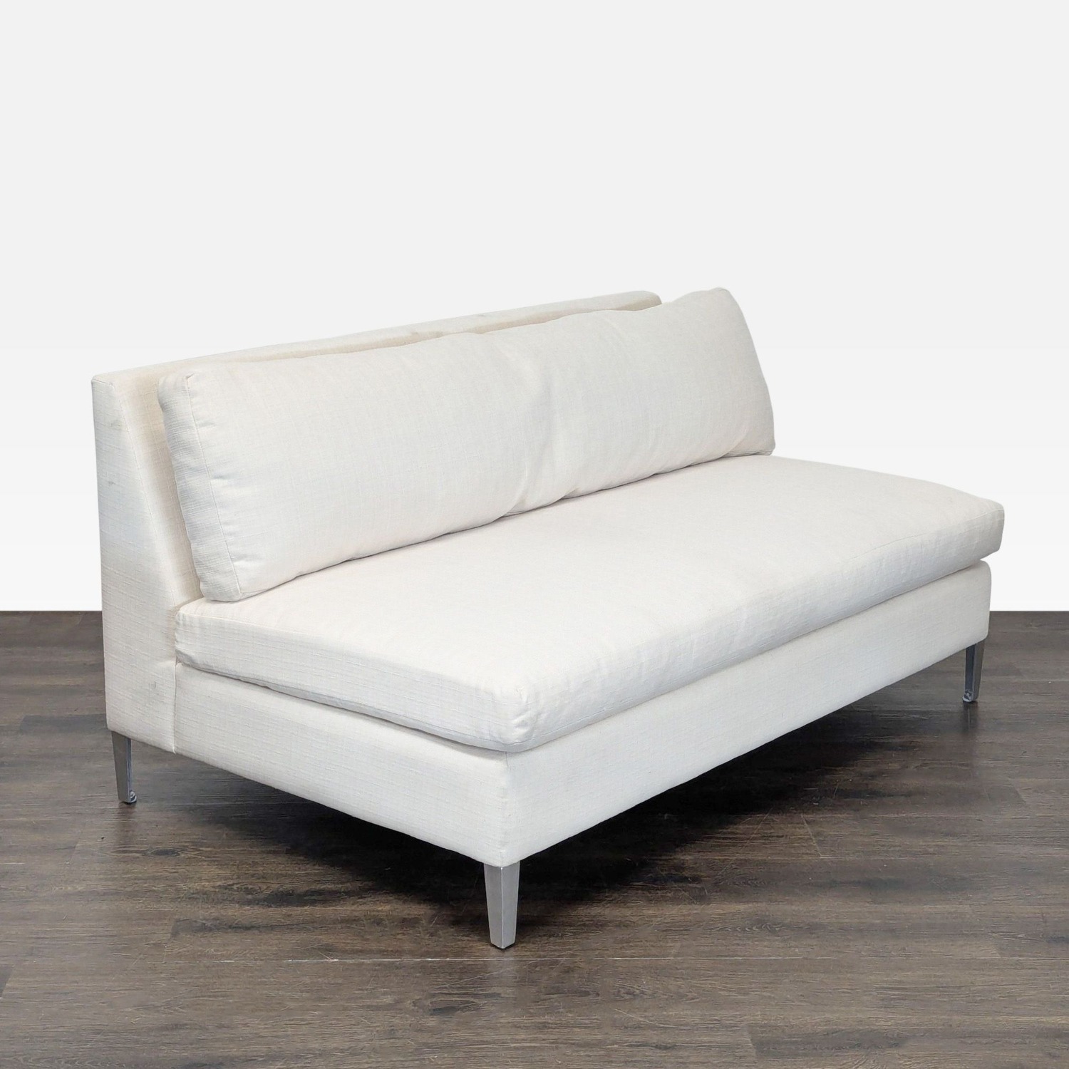 CB2 Cielo Modern White Upholstered Loveseat - image-2