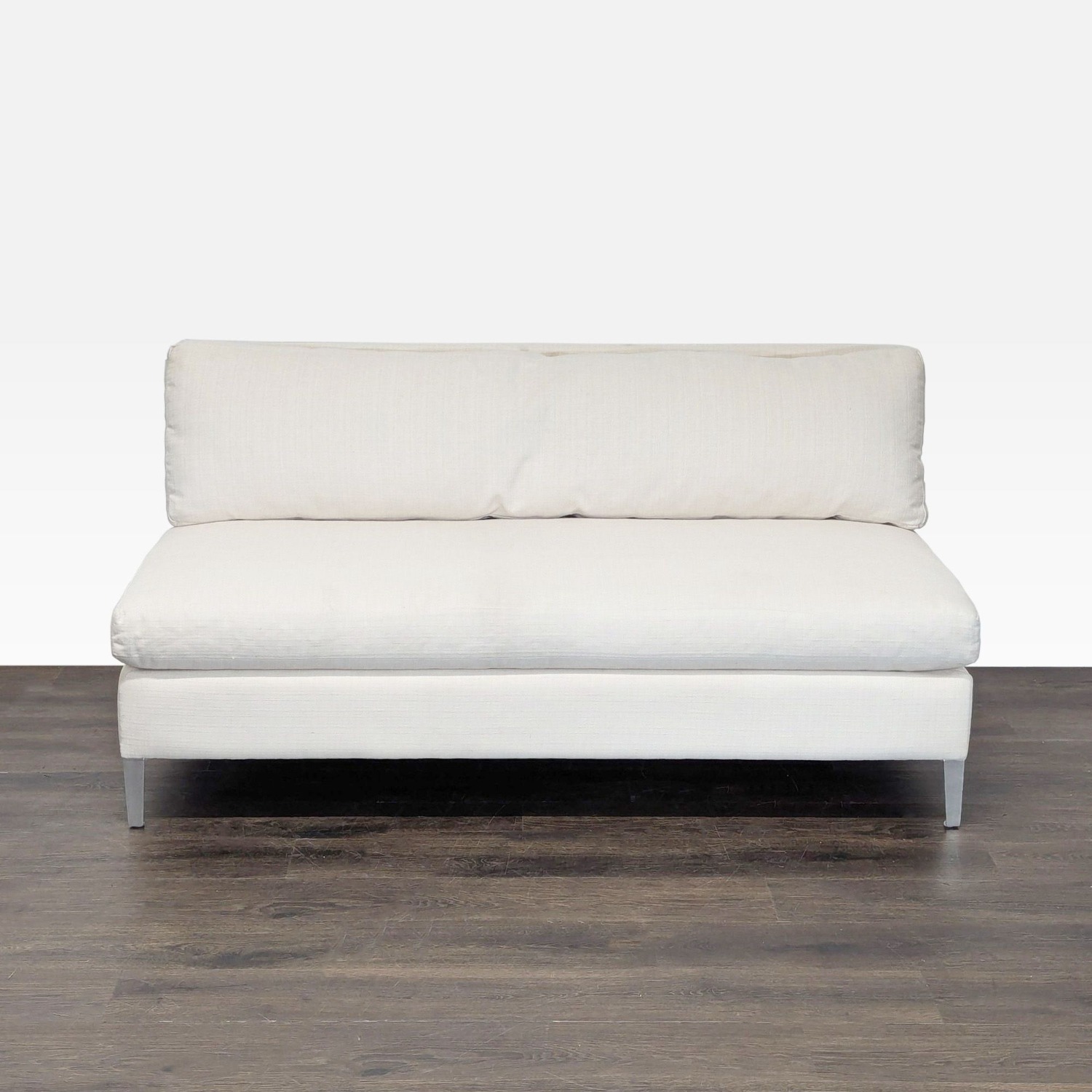 CB2 Cielo Modern White Upholstered Loveseat - image-1