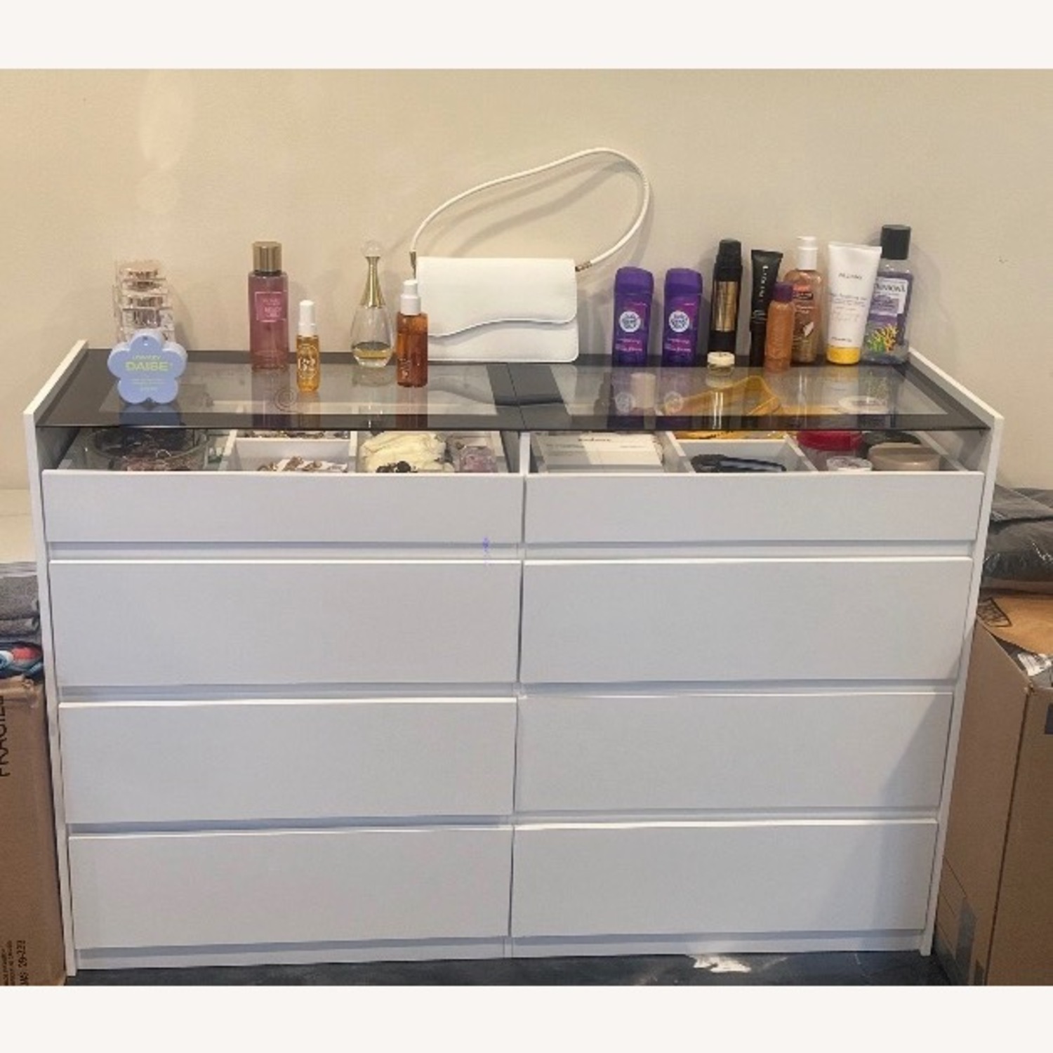 Amazon White Wood Dresser - image-3