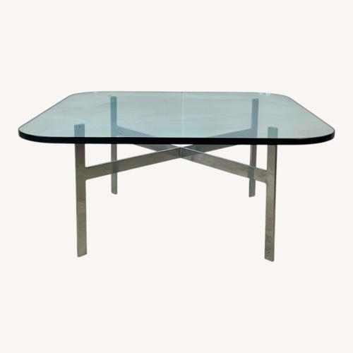 Used Vintage Barcelona-Style Coffee Table, X-Base for sale on AptDeco