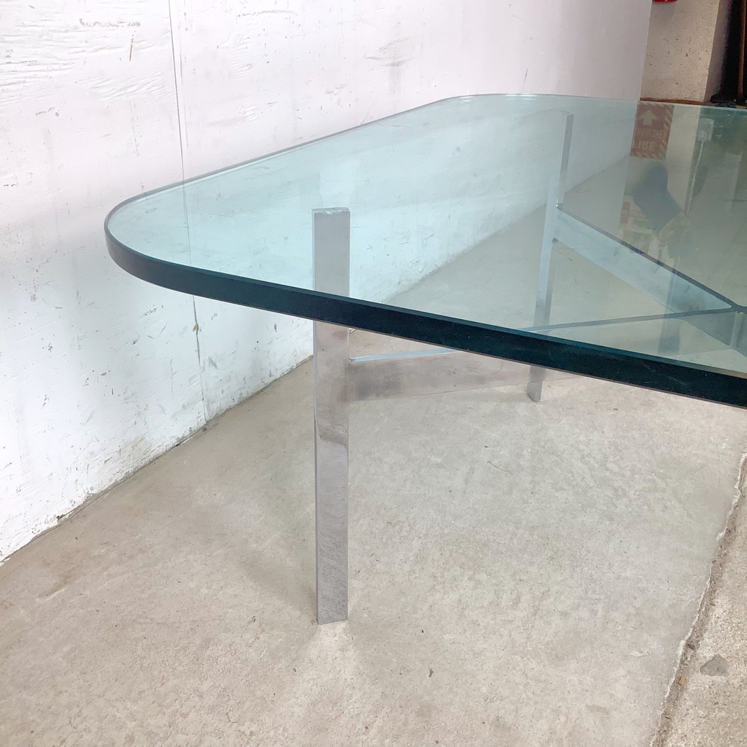 Vintage Barcelona-Style Coffee Table, X-Base - image-14