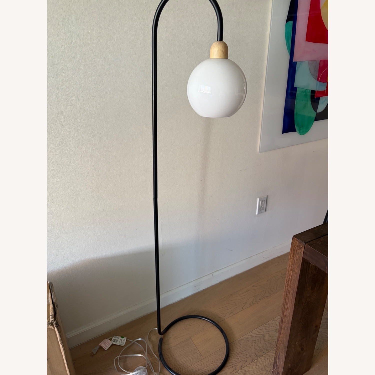 West Elm Black Metal Floor Lamp - image-1