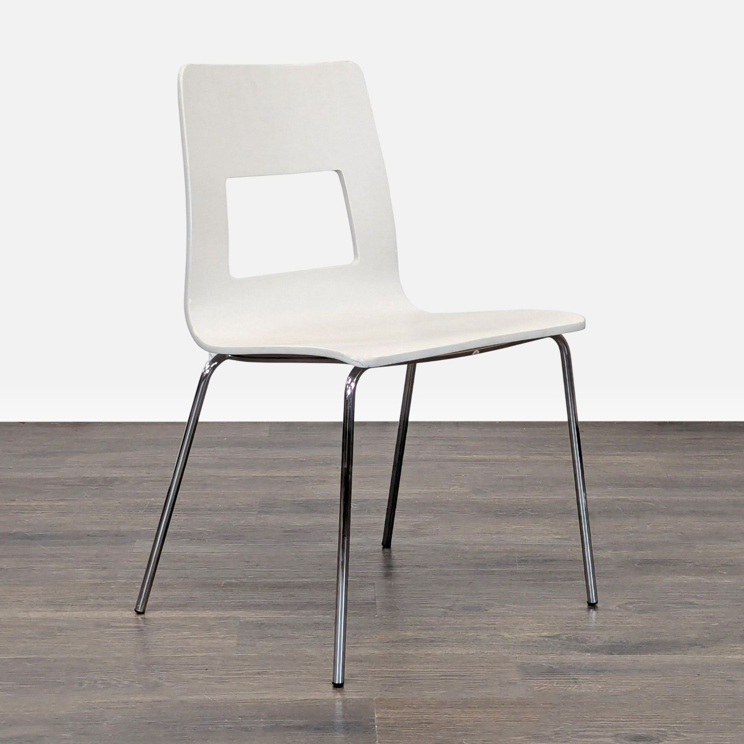 Wood Dining Chair with Cut-Out Design - image-2