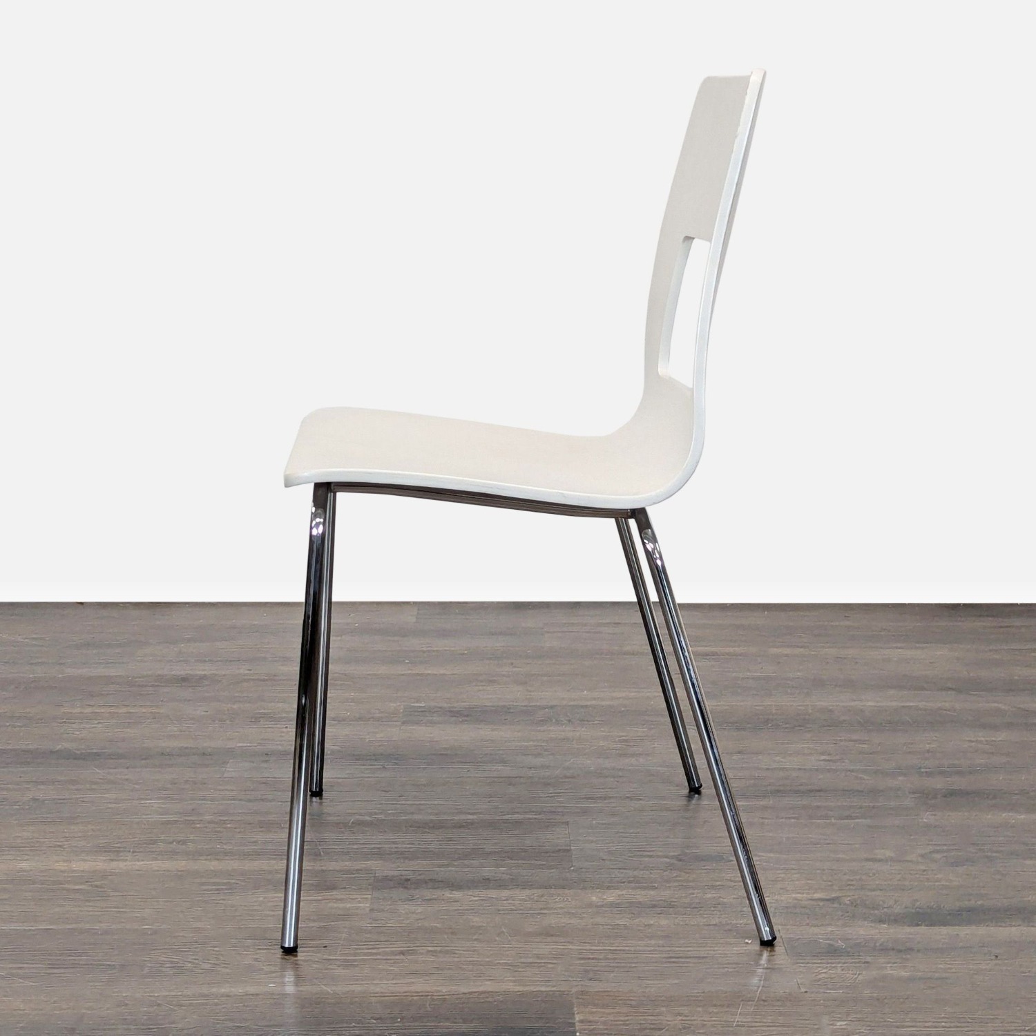 Wood Dining Chair with Cut-Out Design - image-5