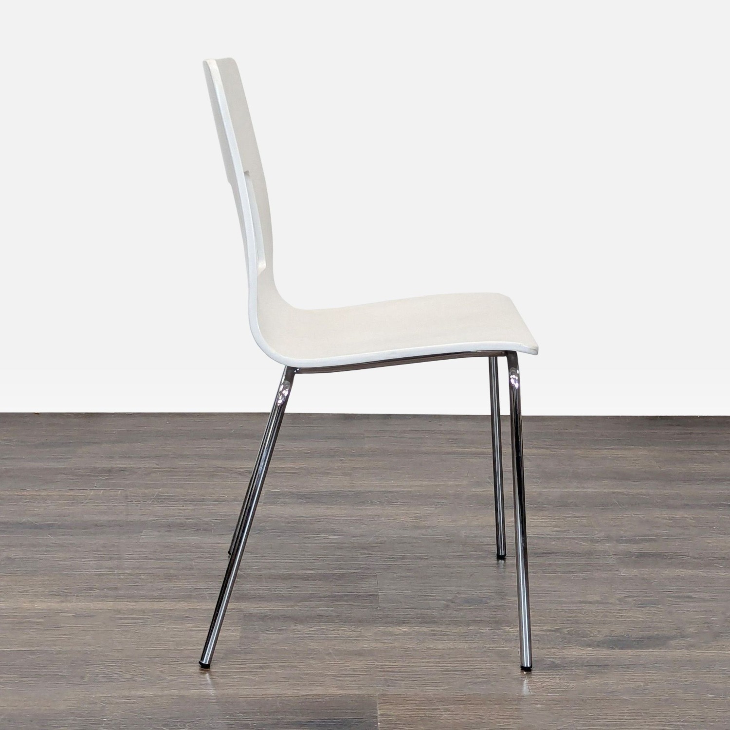 Wood Dining Chair with Cut-Out Design - image-3