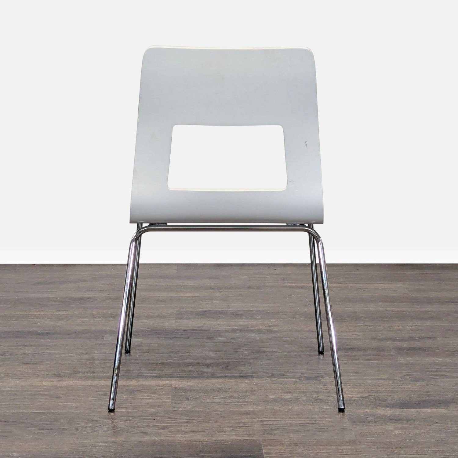 Wood Dining Chair with Cut-Out Design - image-4