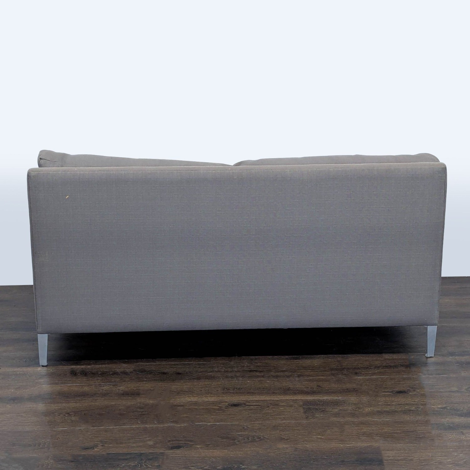 CB2 Cielo Modern Gray Loveseat with Metal Legs - image-4