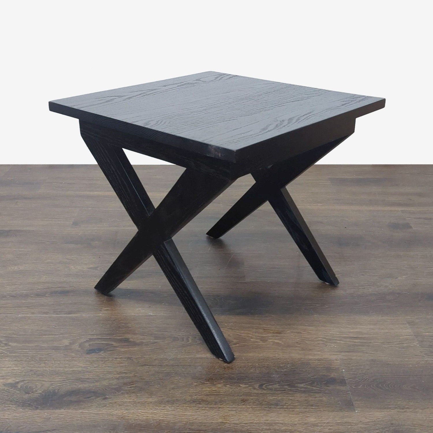 Wood X-Leg End Table - image-1
