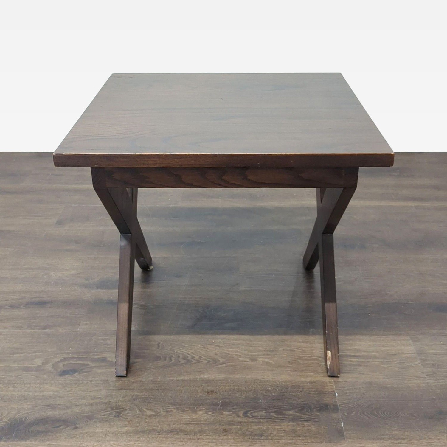 Wood X-Leg End Table - image-2