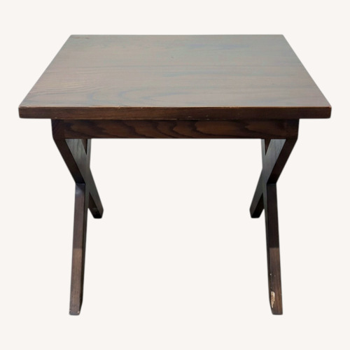 Used Wood X-Leg End Table for sale on AptDeco