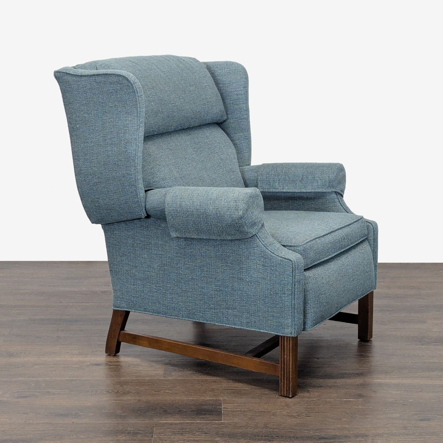 Vintage Comfortable Blue Recliner Lounge Chair - image-3
