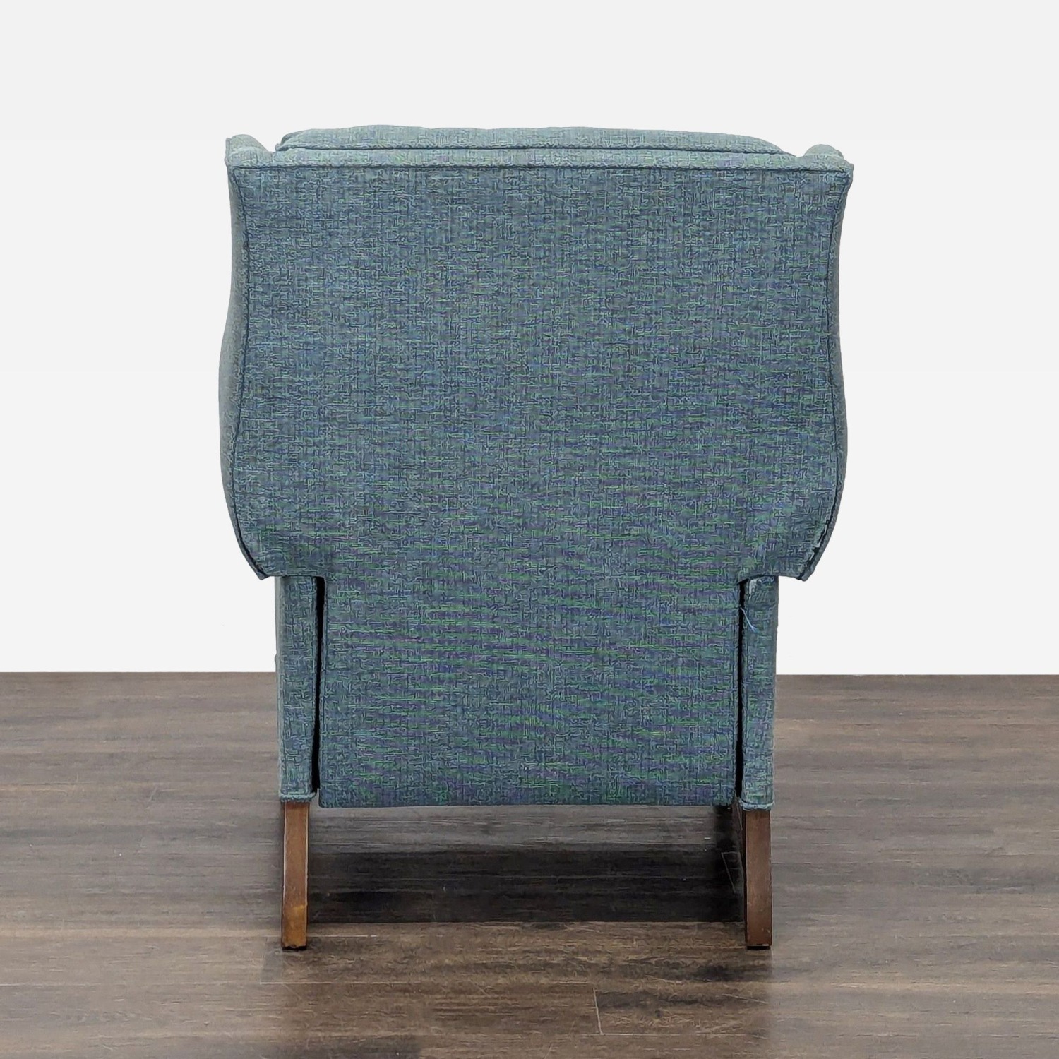 Vintage Comfortable Blue Recliner Lounge Chair - image-6