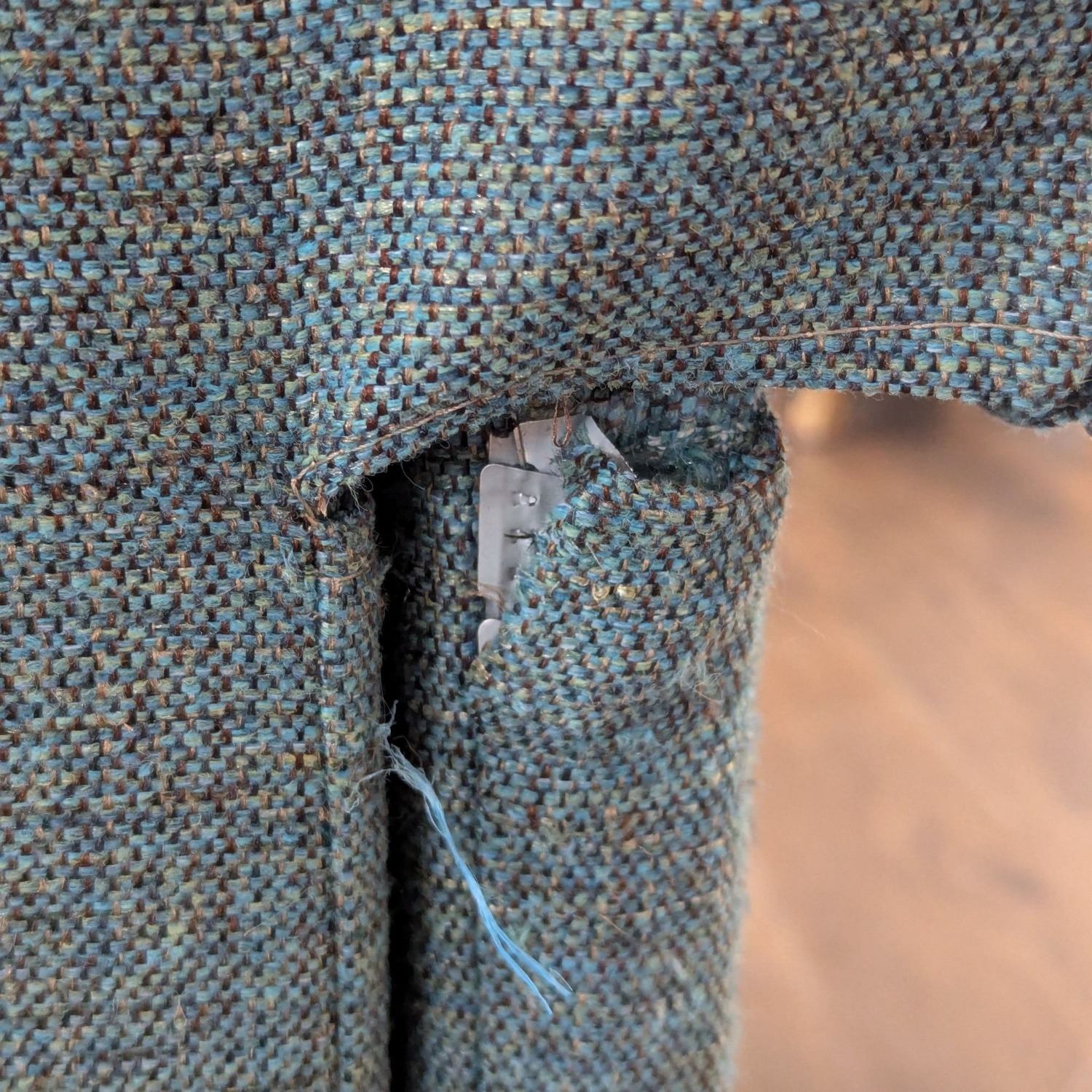 Vintage Comfortable Blue Recliner Lounge Chair - image-10