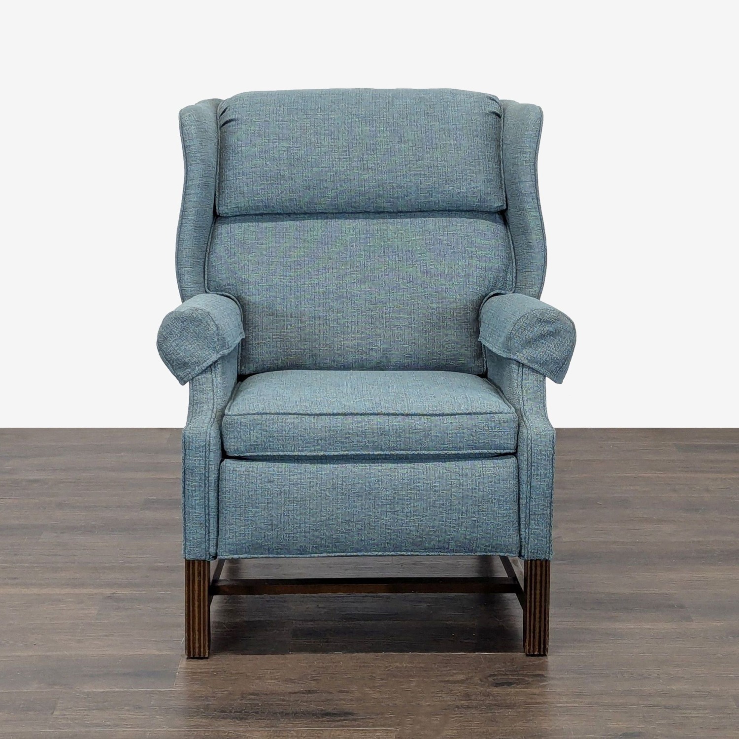 Vintage Comfortable Blue Recliner Lounge Chair - image-2