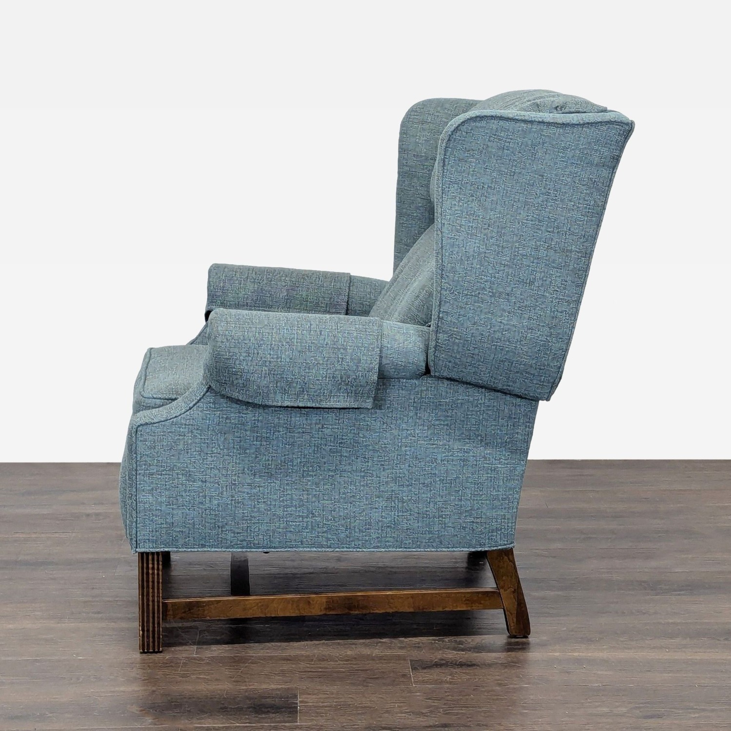 Vintage Comfortable Blue Recliner Lounge Chair - image-7