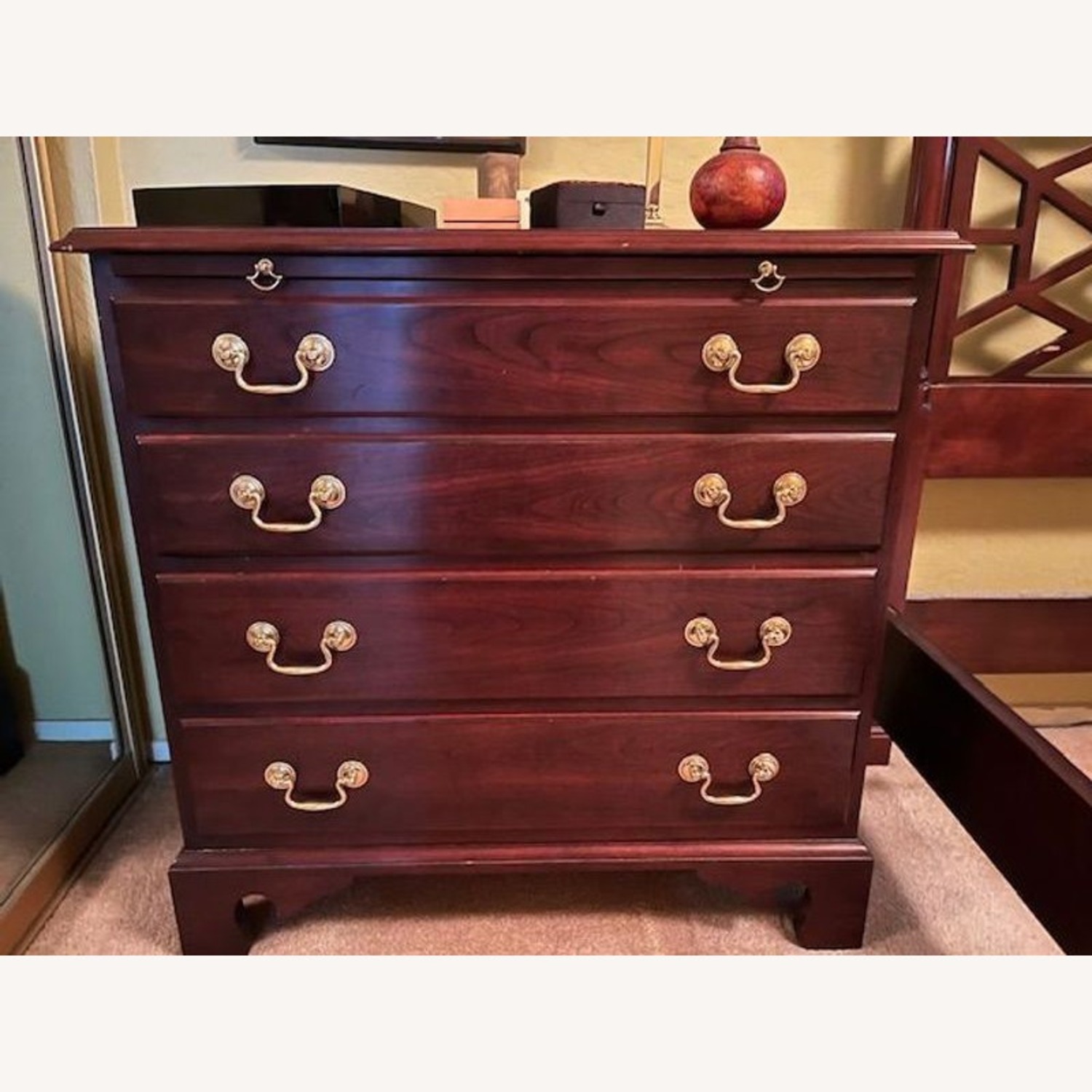 Stickley Four Drawer Nightstand with Pull-Out Tray - image-10