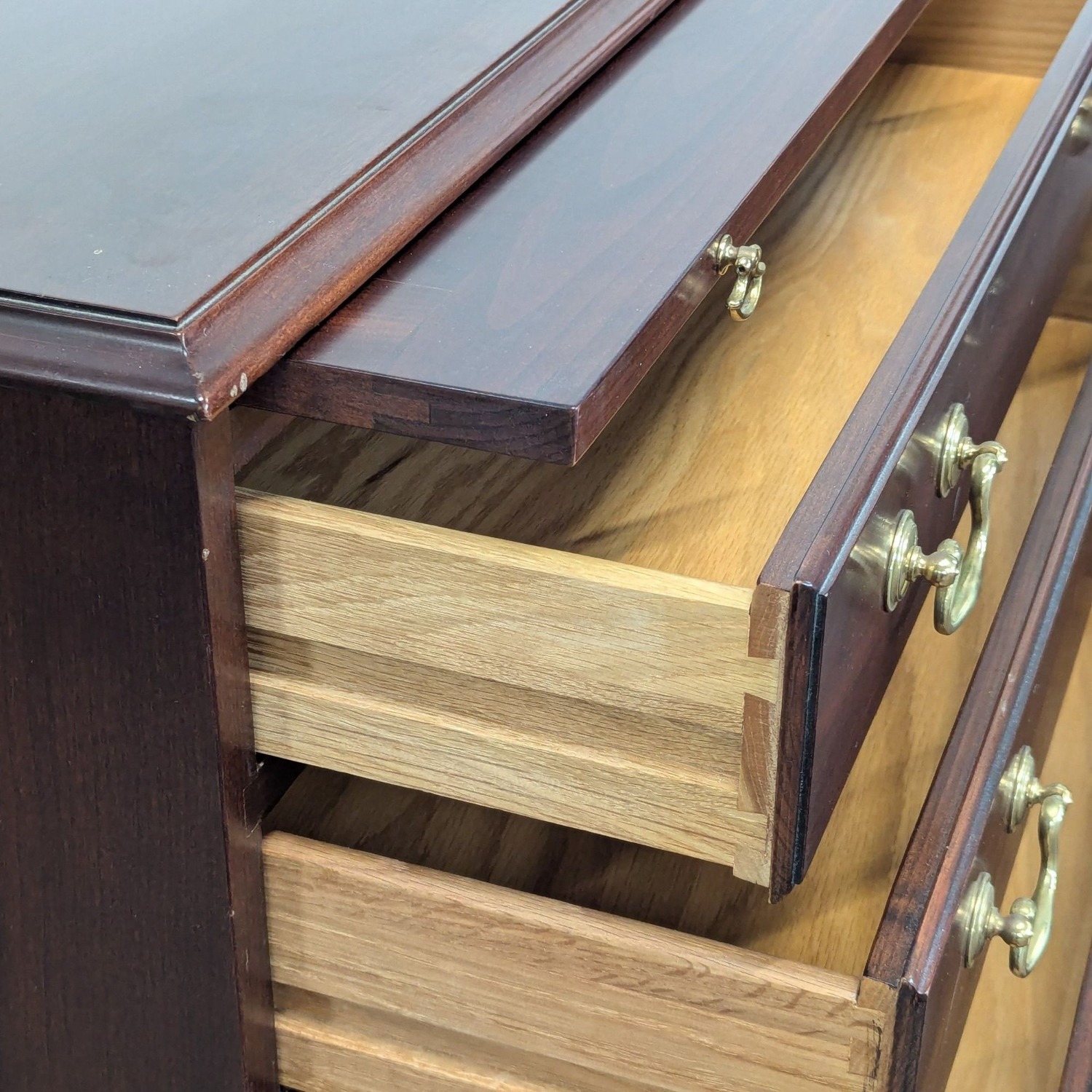 Stickley Four Drawer Nightstand with Pull-Out Tray - image-4