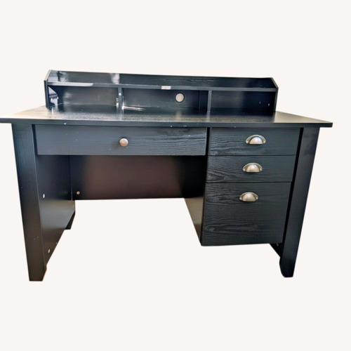 Used Black Wood Desk for sale on AptDeco