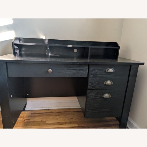 Used Black Wood Desk for sale on AptDeco