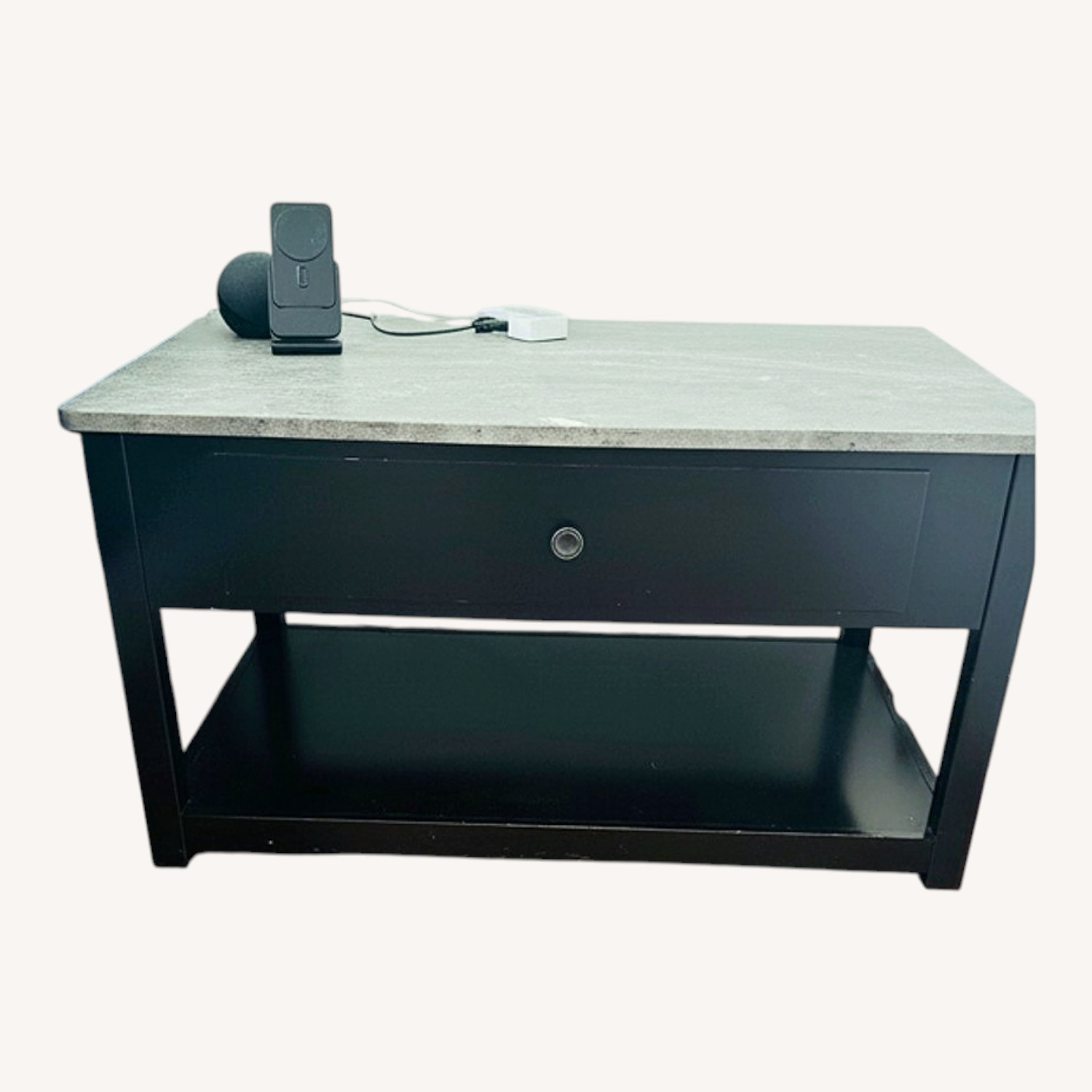 Raymour & Flanigan Light Gray Wood Coffee Table - image-5