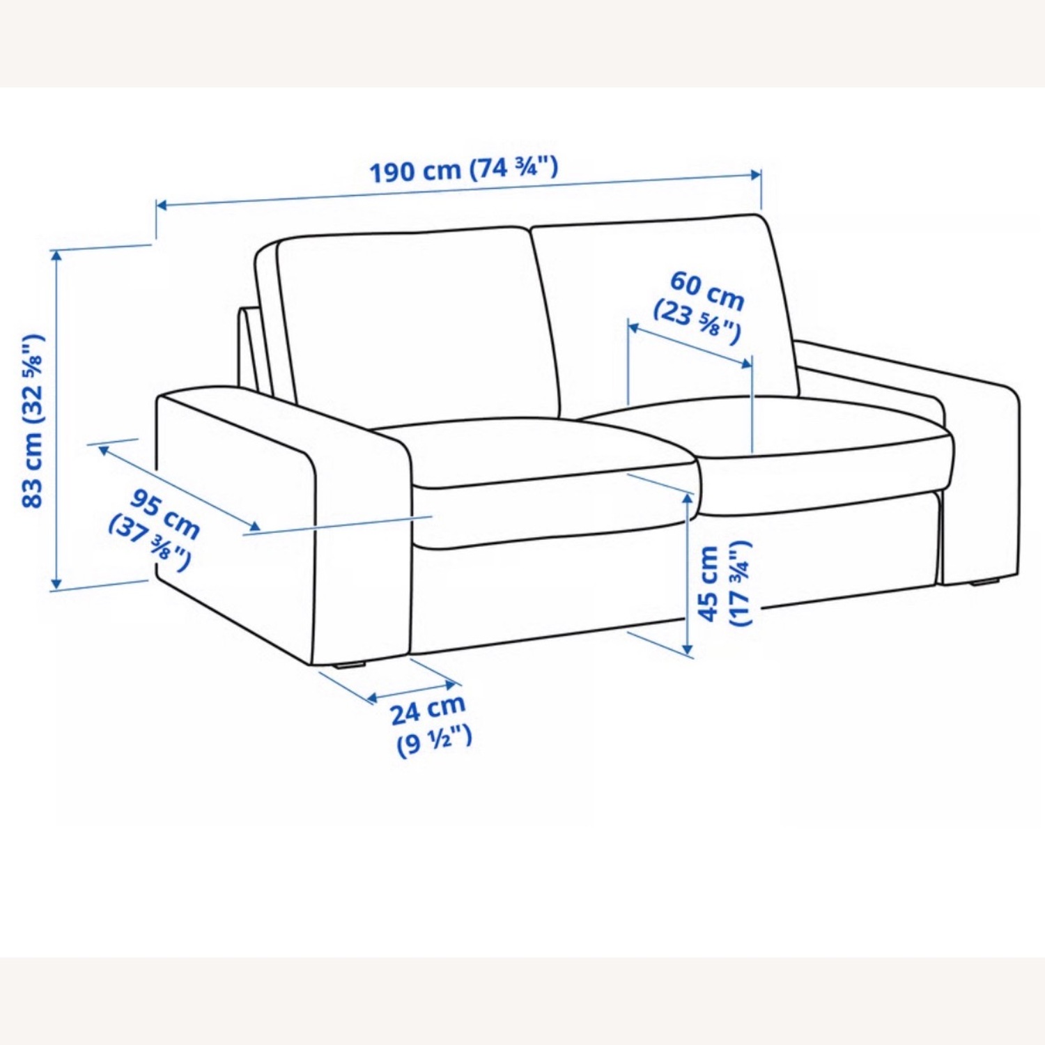 IKEA Kivik Light Gray Fabric Loveseat - image-6