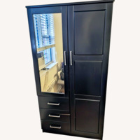 Black Armoire with Mirror