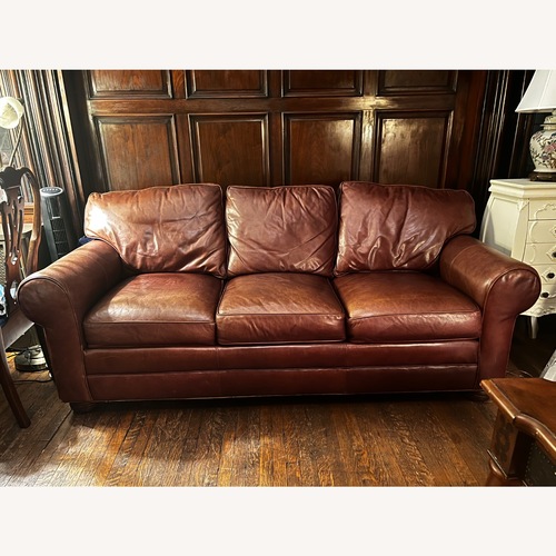 Used Genuine Leather Couch for sale on AptDeco