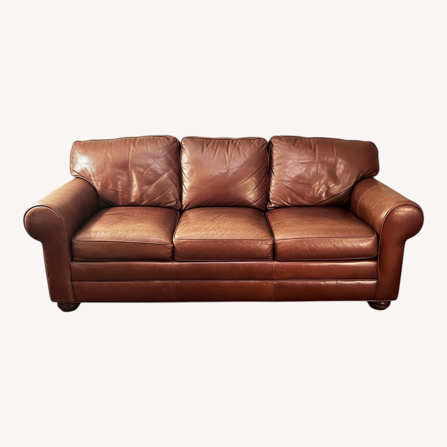 Genuine Leather Couch - image-0