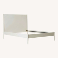 West Elm White Mid-Century Bed