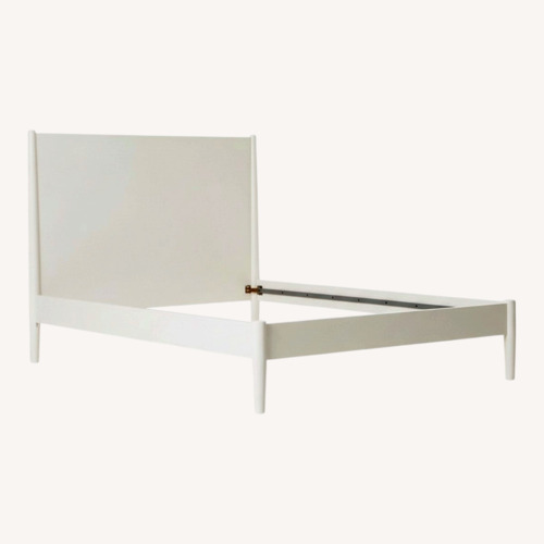 Used West Elm White Mid-Century Bed for sale on AptDeco