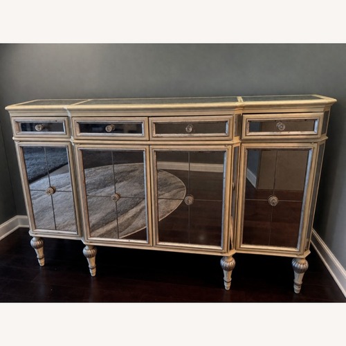 Used Horchow Dresden 4 Door Mirrored Console for sale on AptDeco