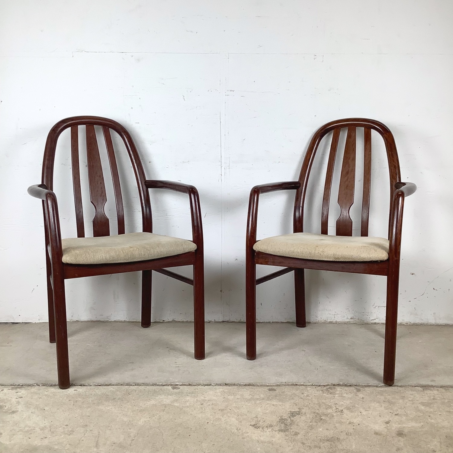 Pair of Authentic Danish Rosewood Armchairs - image-1