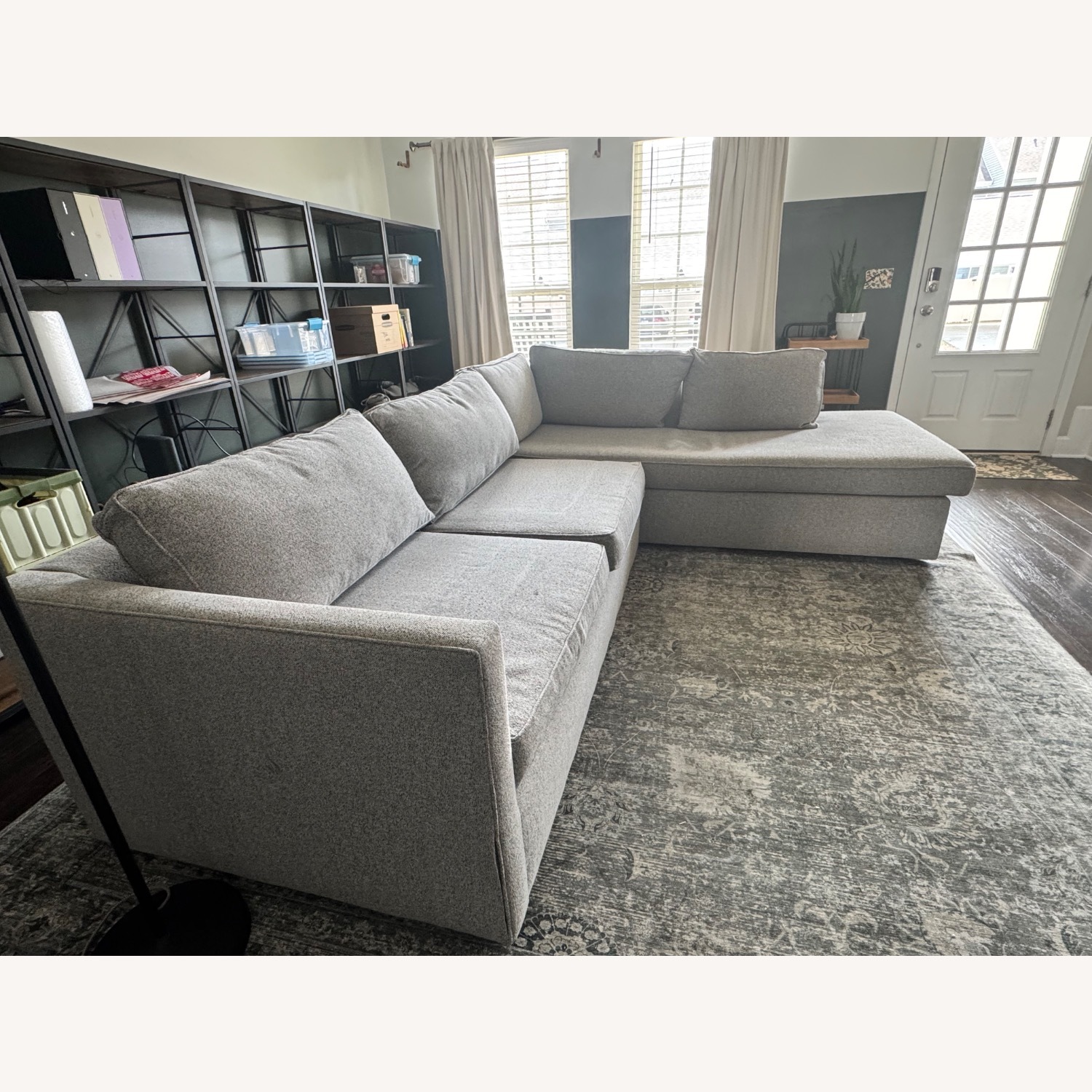 West Elm Harris Light Gray 2 Piece Sectional - image-6