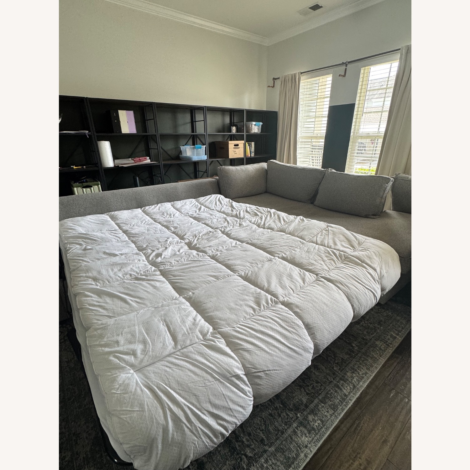 West Elm Harris Light Gray 2 Piece Sectional - image-7