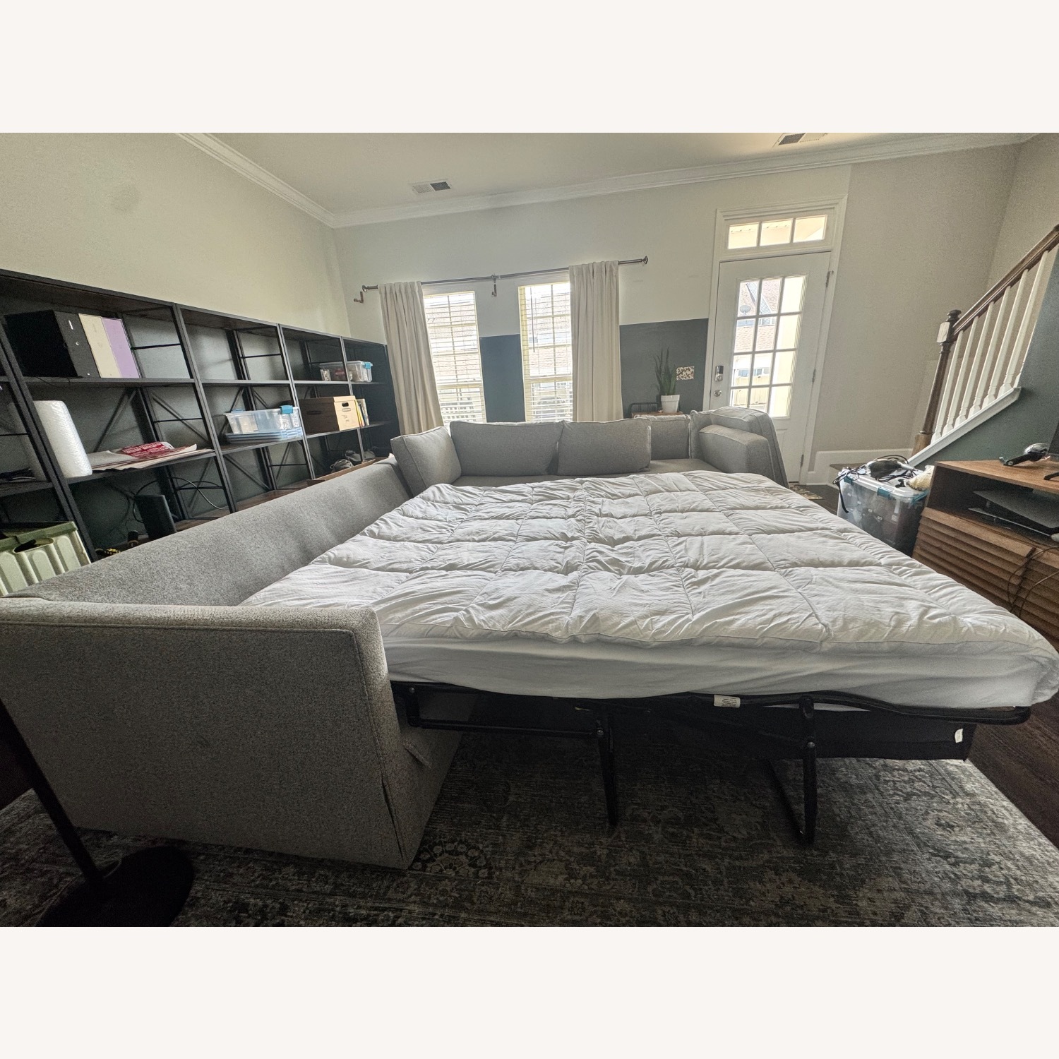 West Elm Harris Light Gray 2 Piece Sectional - image-2