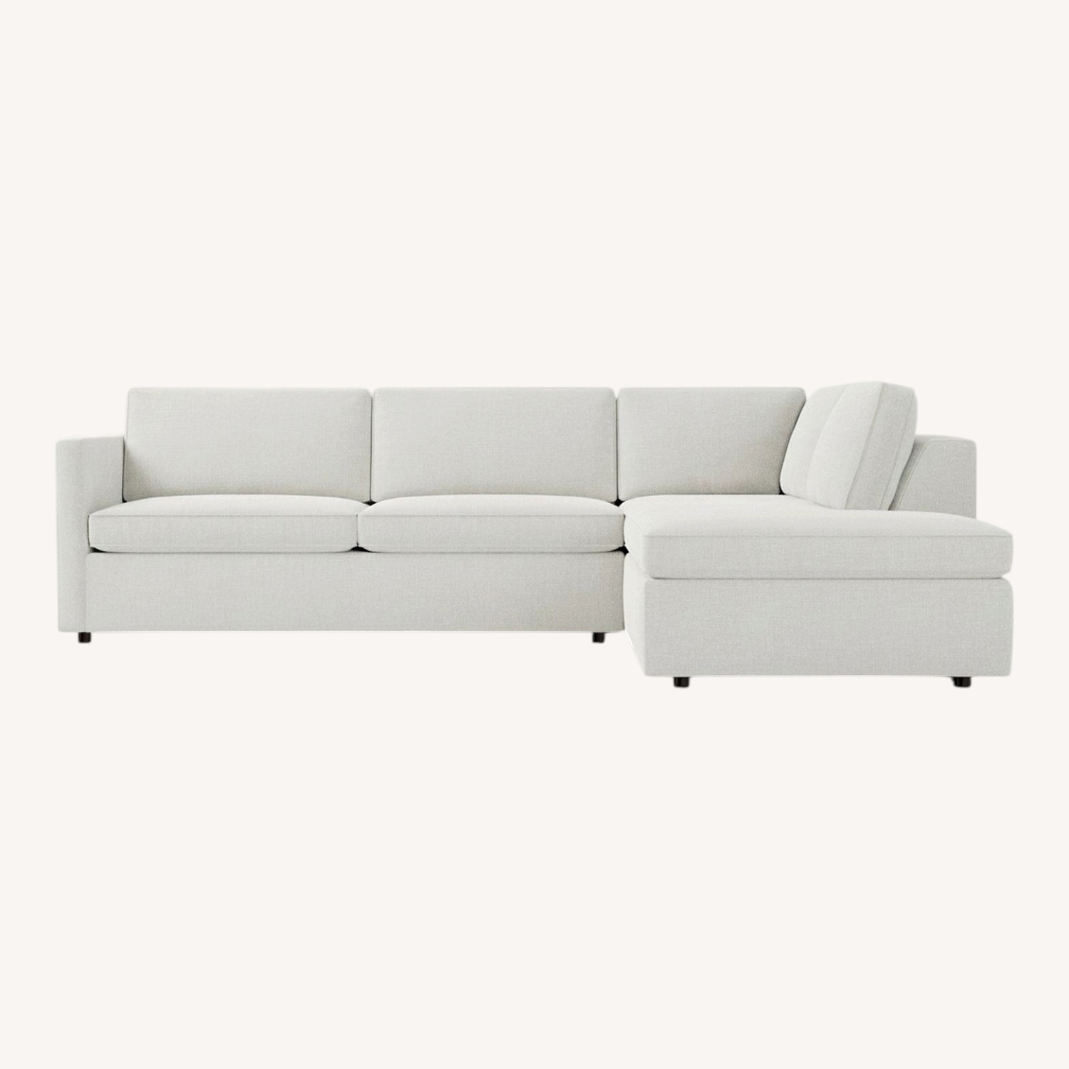 West Elm Harris Light Gray 2 Piece Sectional - image-0