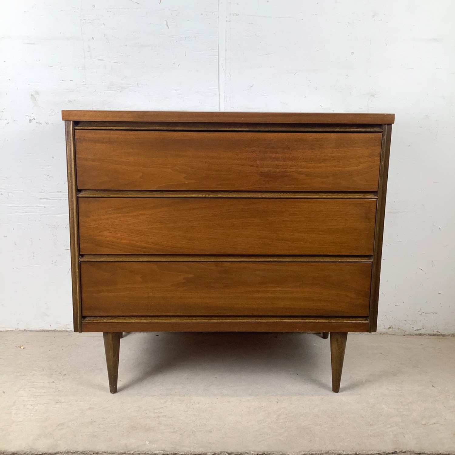 Bassett Mid-Century Modern 3-Drawer Walnut Chest - image-1