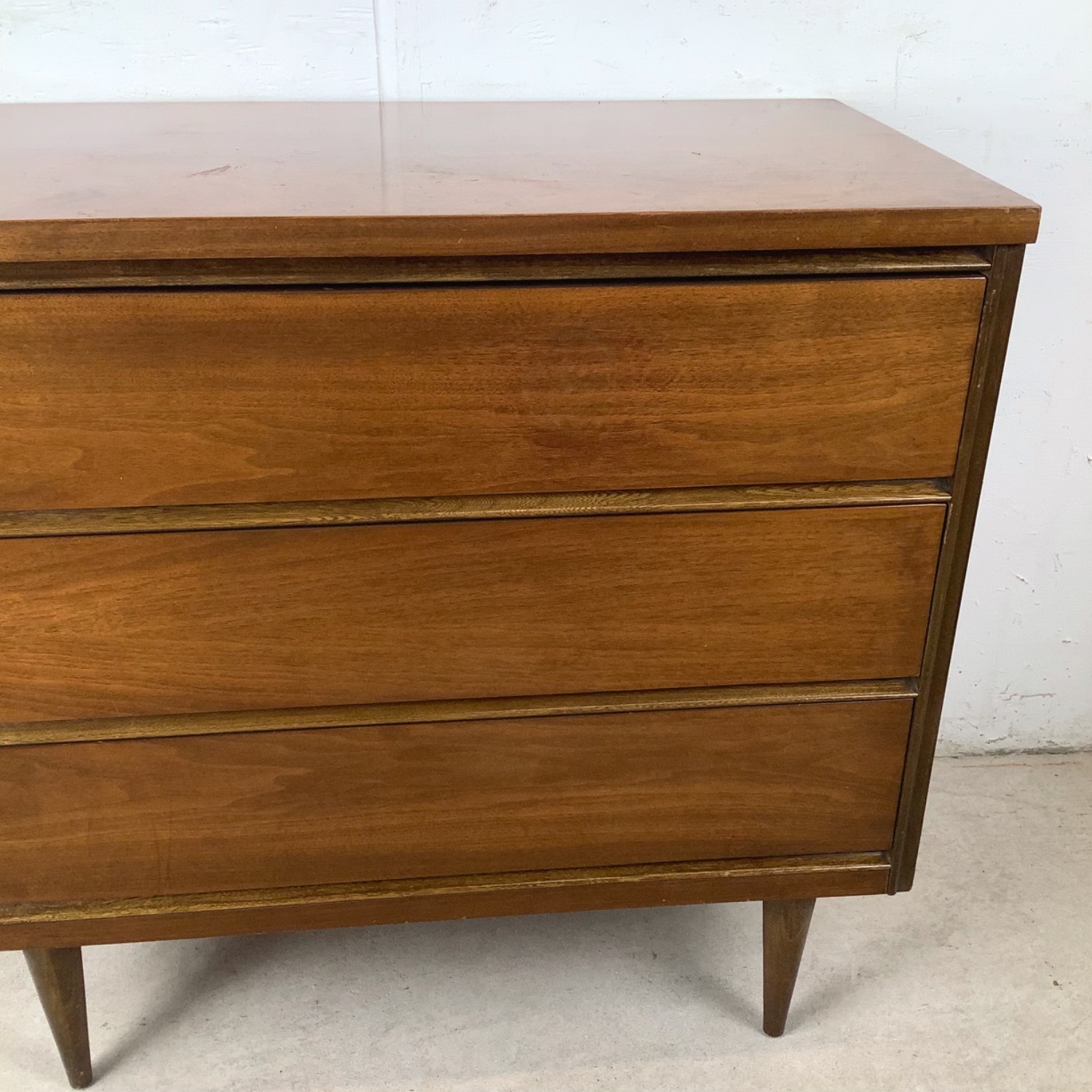 Bassett Mid-Century Modern 3-Drawer Walnut Chest - image-4