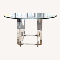 Safavieh Koryn Silver Glass Dining Table