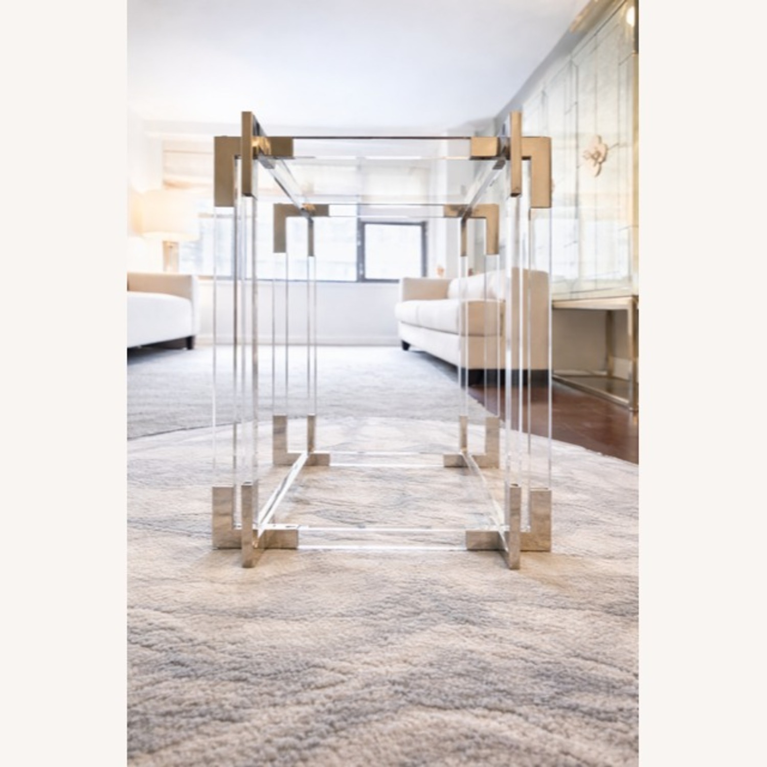 Safavieh Koryn Silver Glass Dining Table - image-1