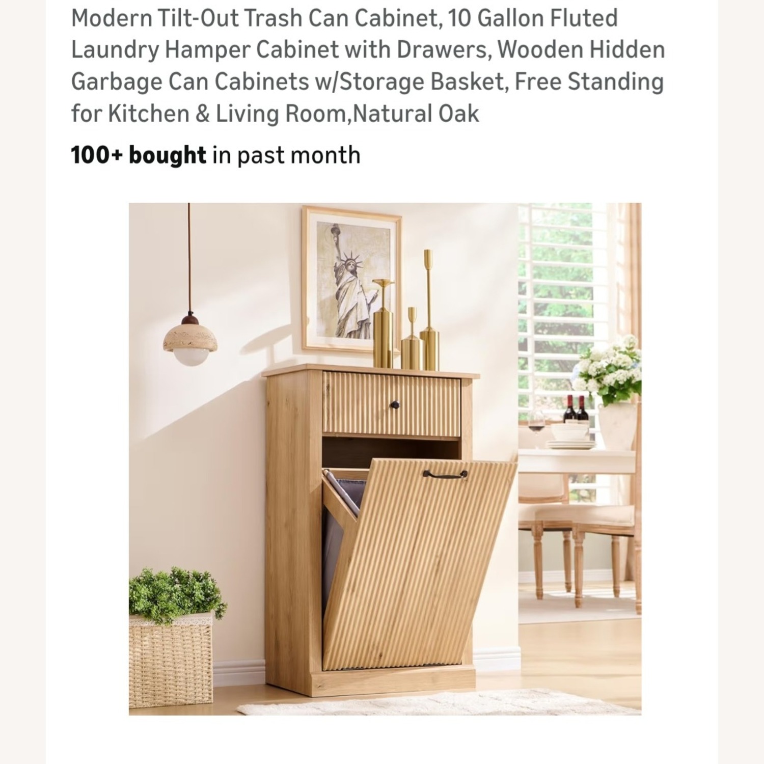 Amazon Light Brown Nightstand - image-1