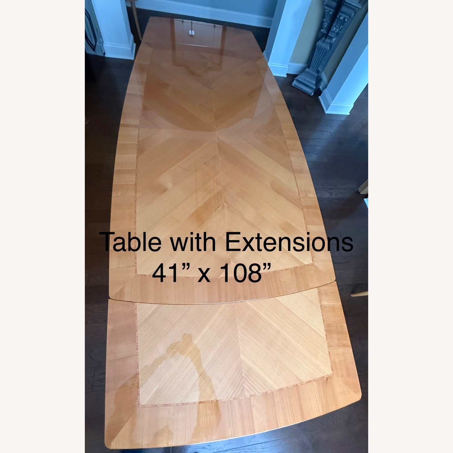 Light Brown Wood Dining Table - image-2