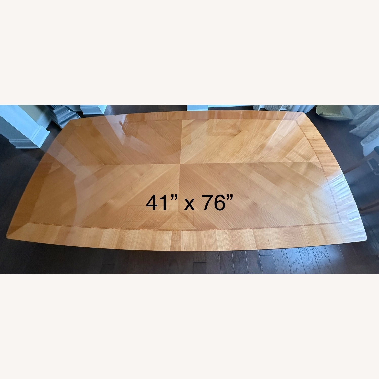 Light Brown Wood Dining Table - image-1